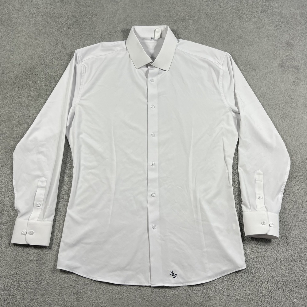 State and Liberty The Springer Shirt Mens 2XL Button Up White Athletic Fit Dress